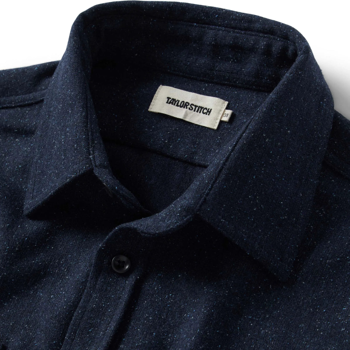 The Utility Shirt in Navy Donegal Wool