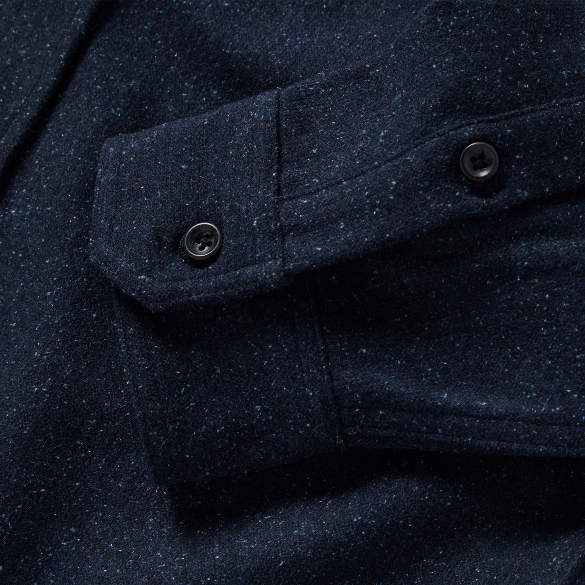The Utility Shirt in Navy Donegal Wool