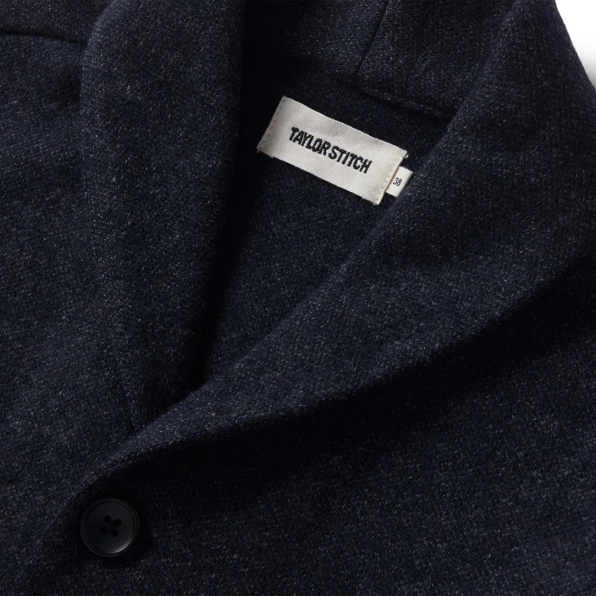 The Weekend Cardigan in Navy Herringbone Wool