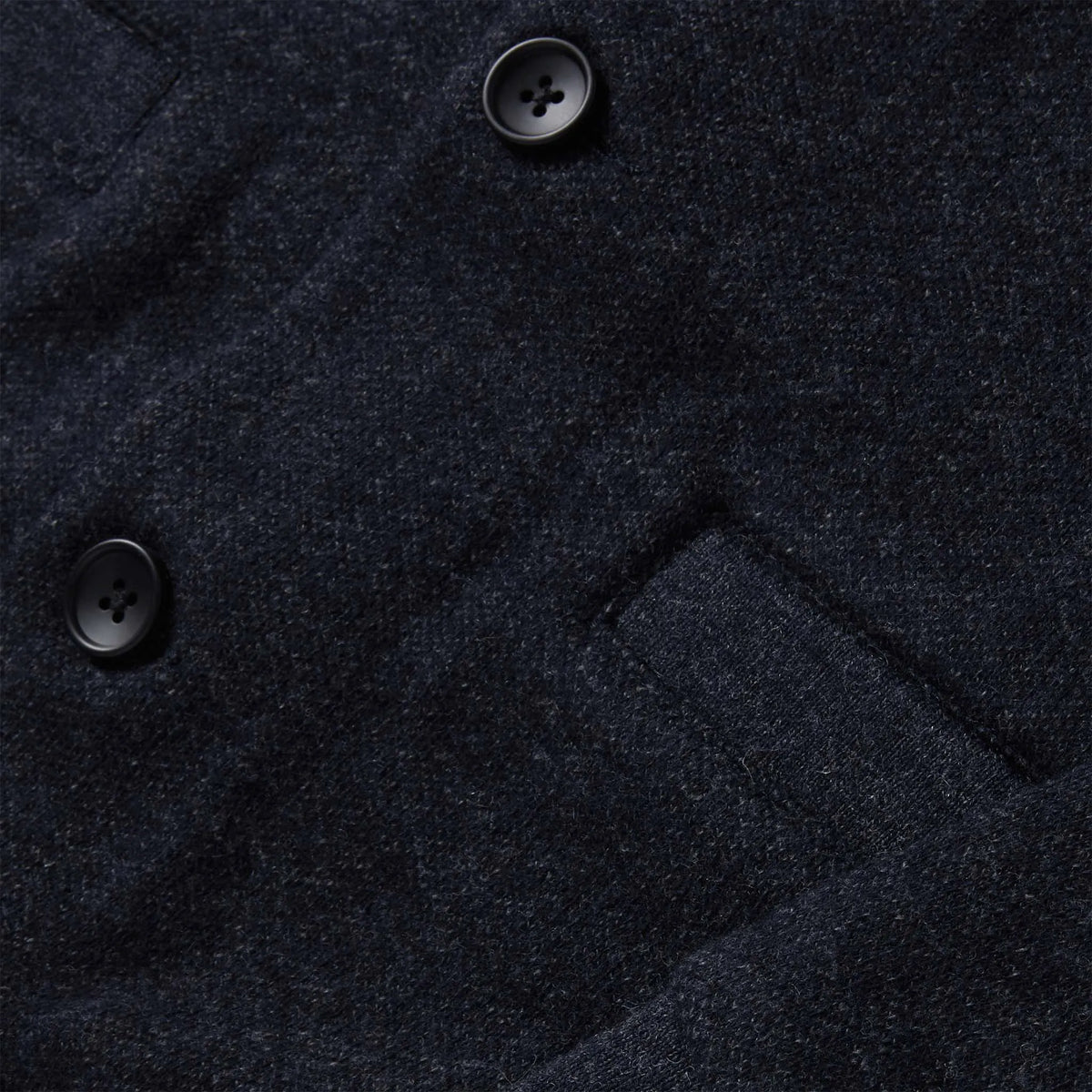 The Weekend Cardigan in Navy Herringbone Wool