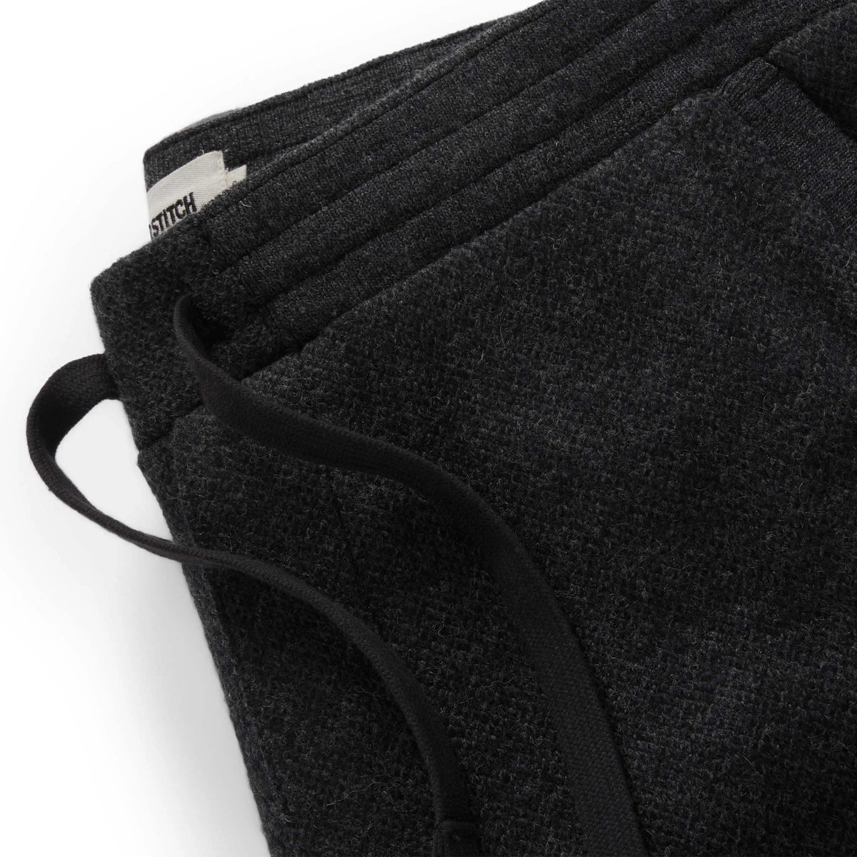 The Weekend Pant in Charcoal Herringbone Wool
