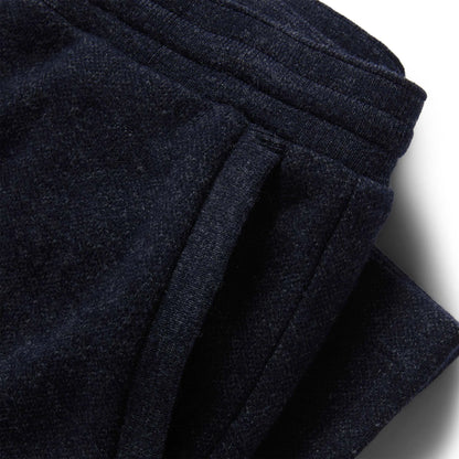 The Weekend Pant in Navy Herringbone Wool