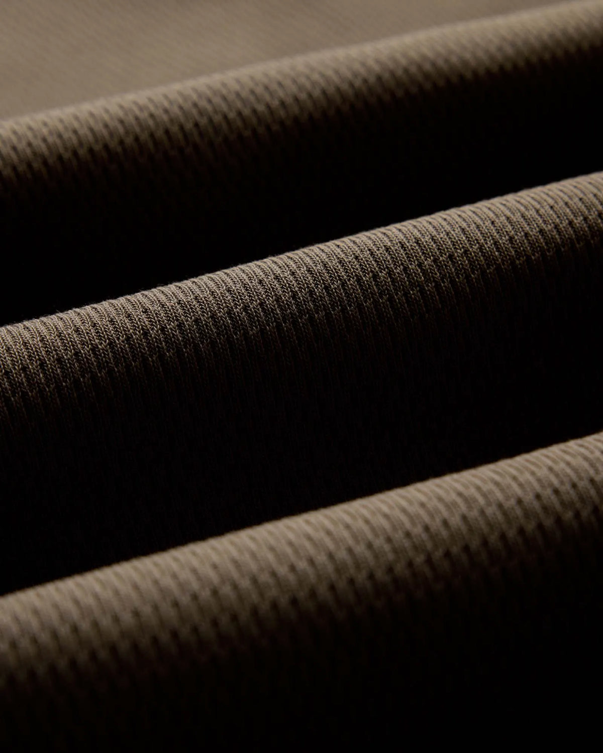 The Organic Cotton Crew in Fatigue Olive Waffle