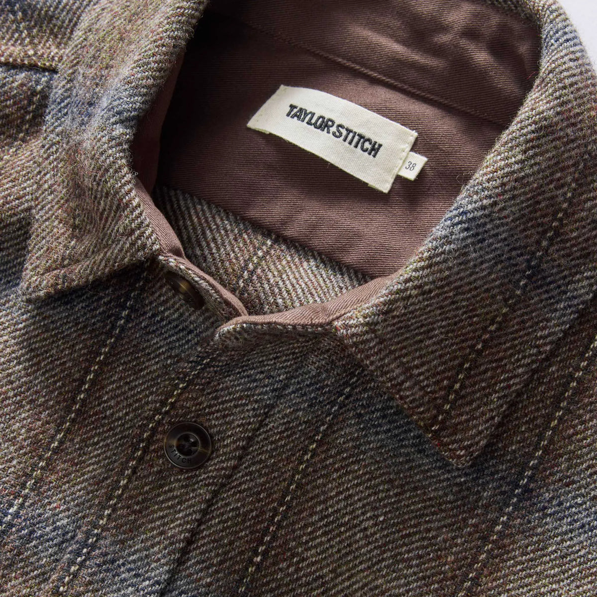 The CPO Shirt in Dark Brick Plaid Wool