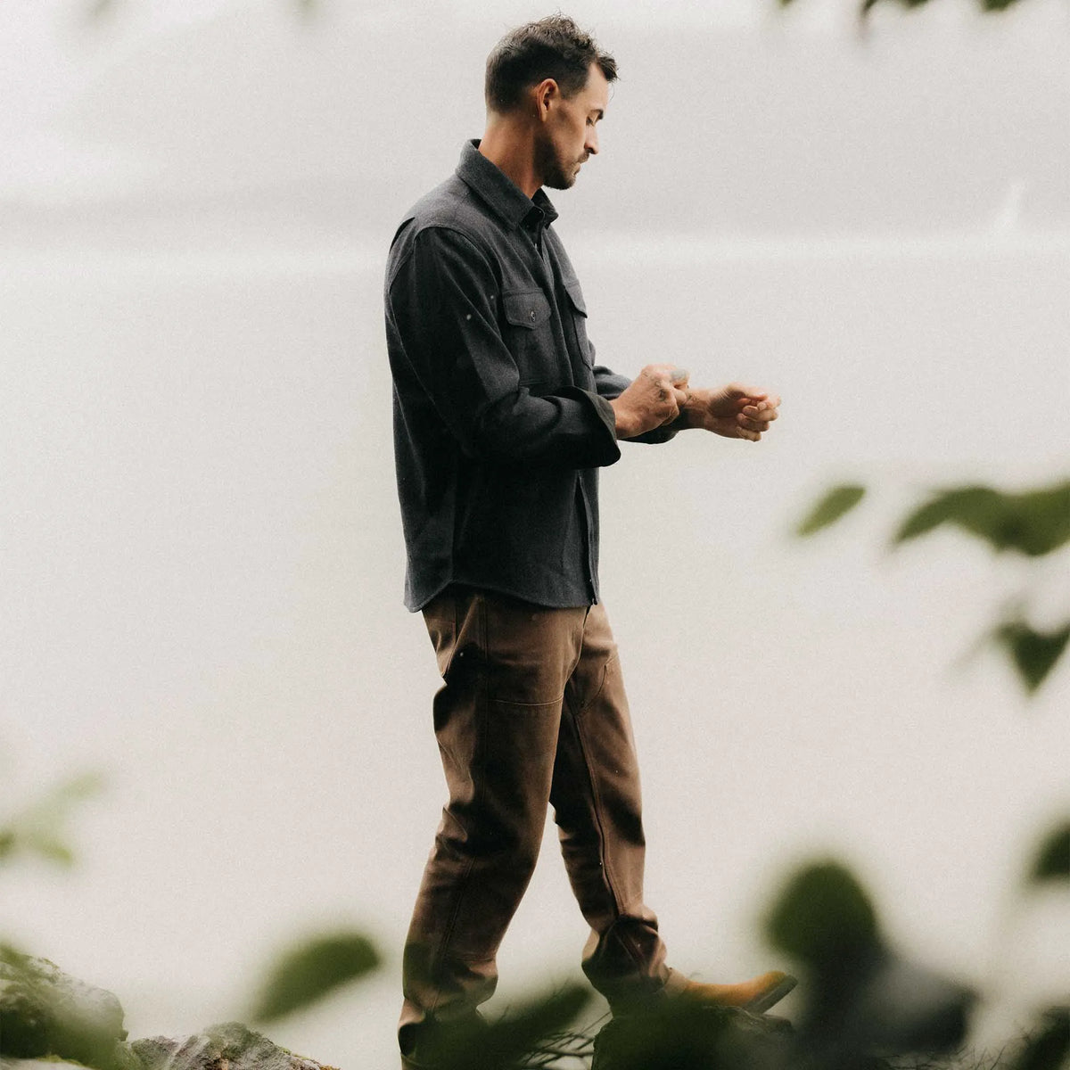 The CPO Shirt in Marine Tweed Wool