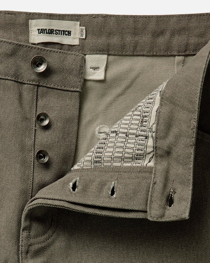 The Chore Pant in Stone Chipped Canvas
