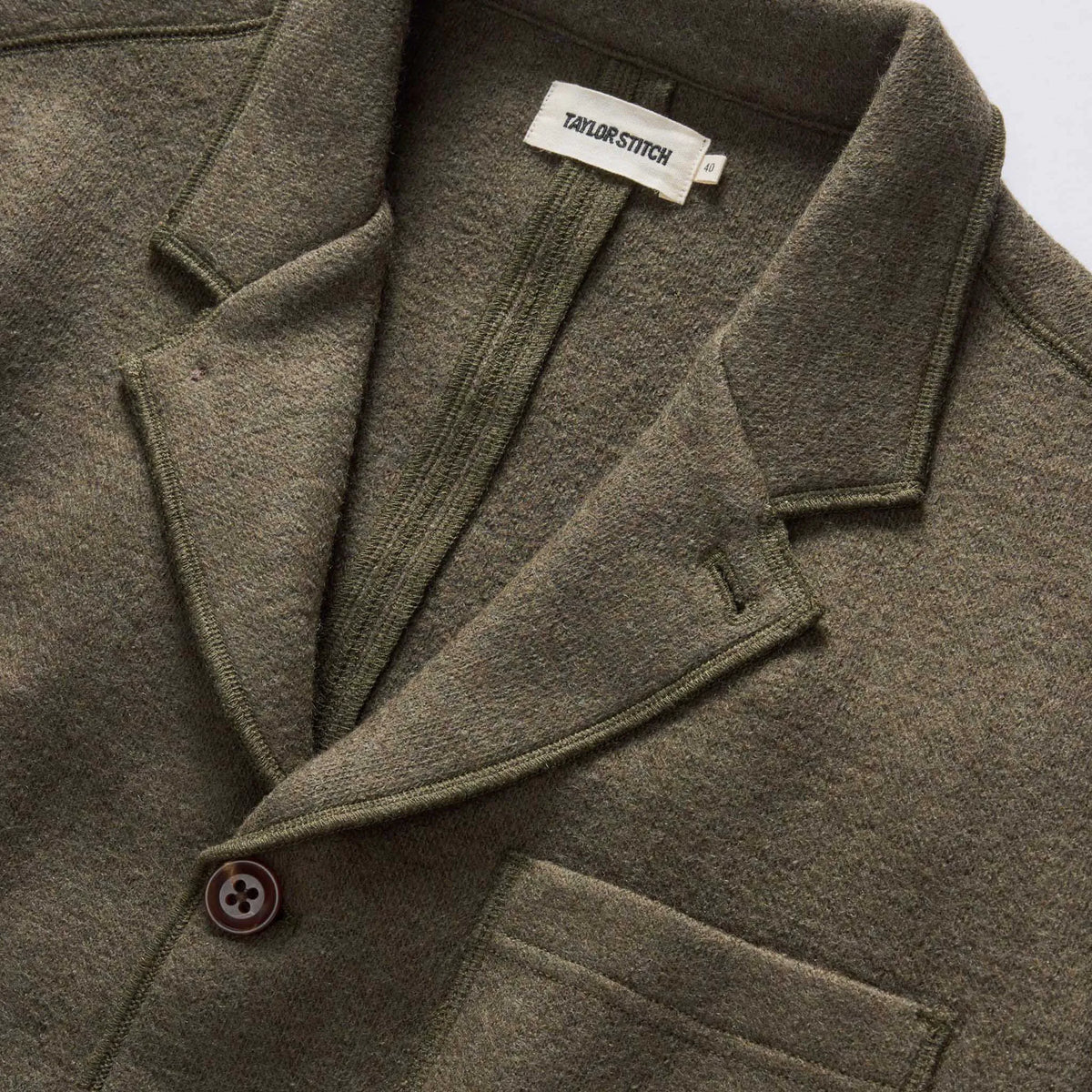 The Evans Blazer in Forest Birdseye Wool
