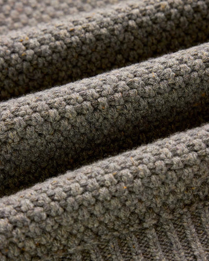 The Fisherman Sweater in Taupe Merino