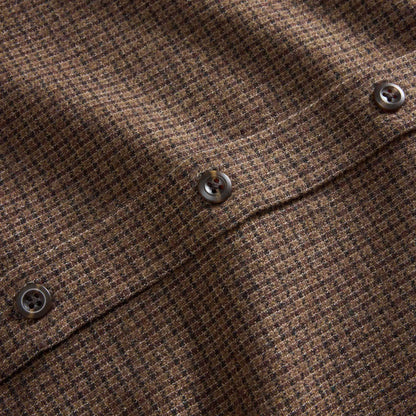 The Saddler Shirt in Burnt Caramel Check Wool