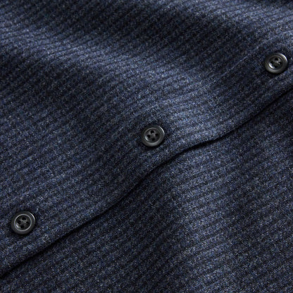 The Saddler Shirt in Midnight Check Wool