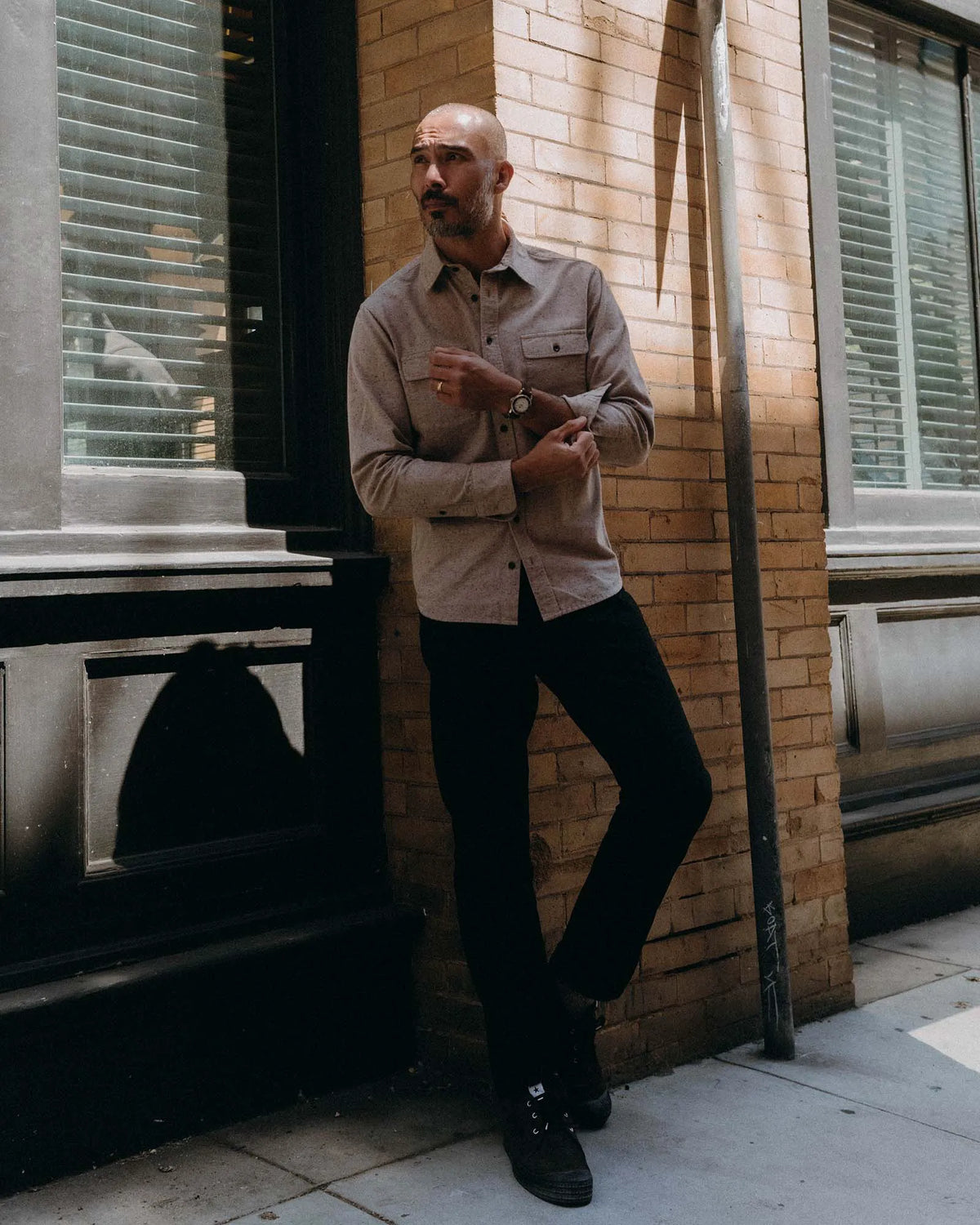 The Yosemite Shirt in Oat Donegal