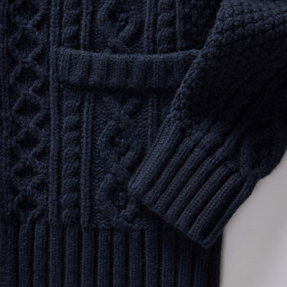 The Cascade Shawl Cardigan in Heather Marine