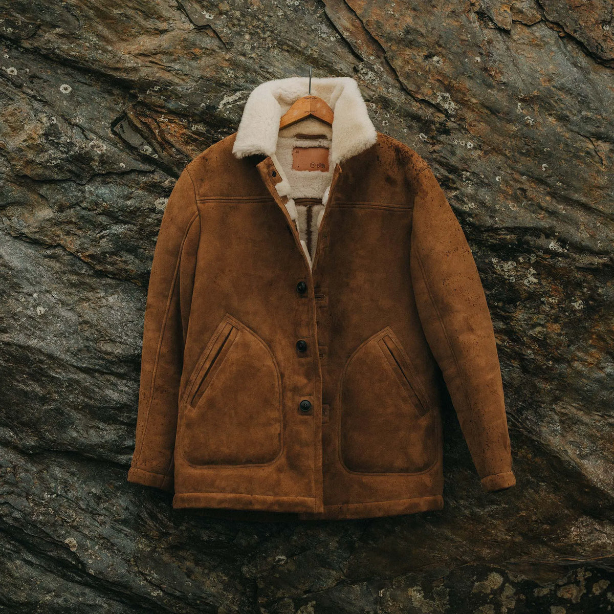 The High Plains Coat in Walnut Shearling