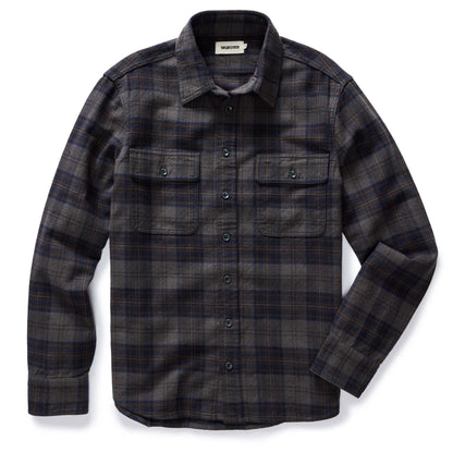 The Ledge Shirt in Heather Granite Plaid
