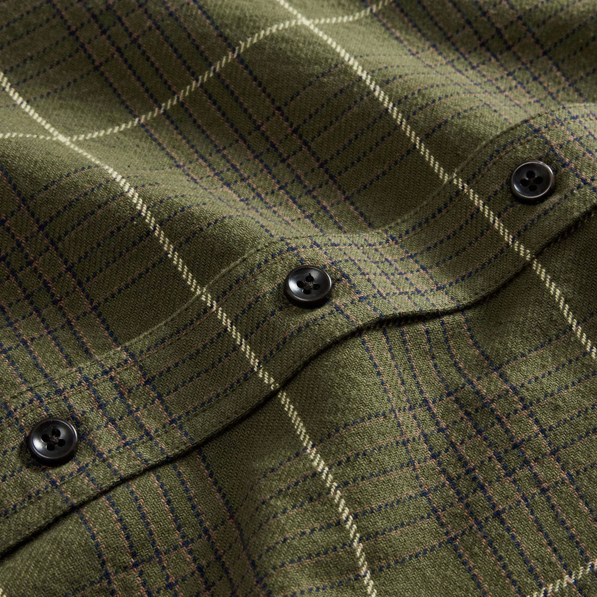 The Ledge Shirt in Olive Plaid
