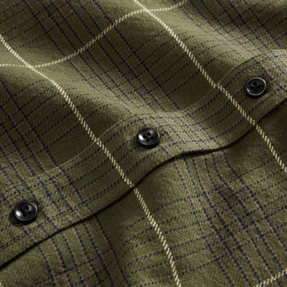 The Ledge Shirt in Olive Plaid