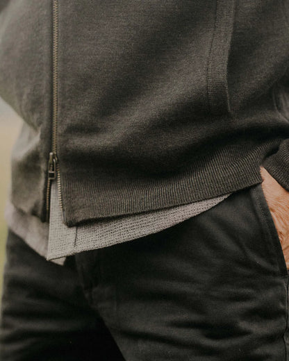 The Portola Hoodie in Heather Loden Merino