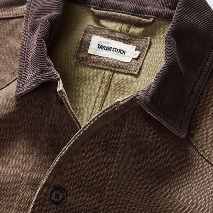 The Upland Jacket in Aged Penny Chipped Canvas
