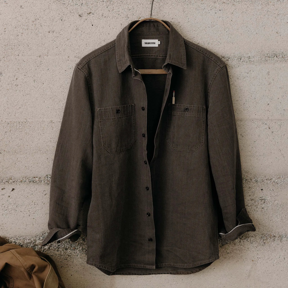 The Utility Shirt in Soil Selvedge Denim