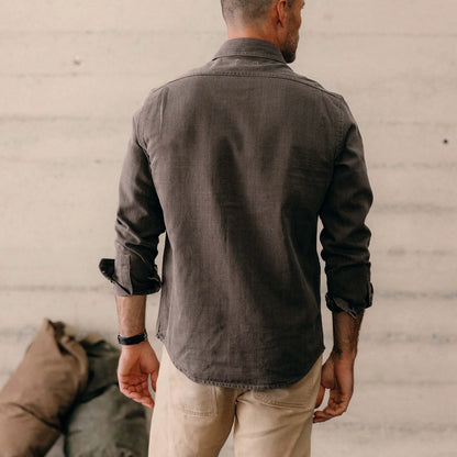 The Utility Shirt in Soil Selvedge Denim