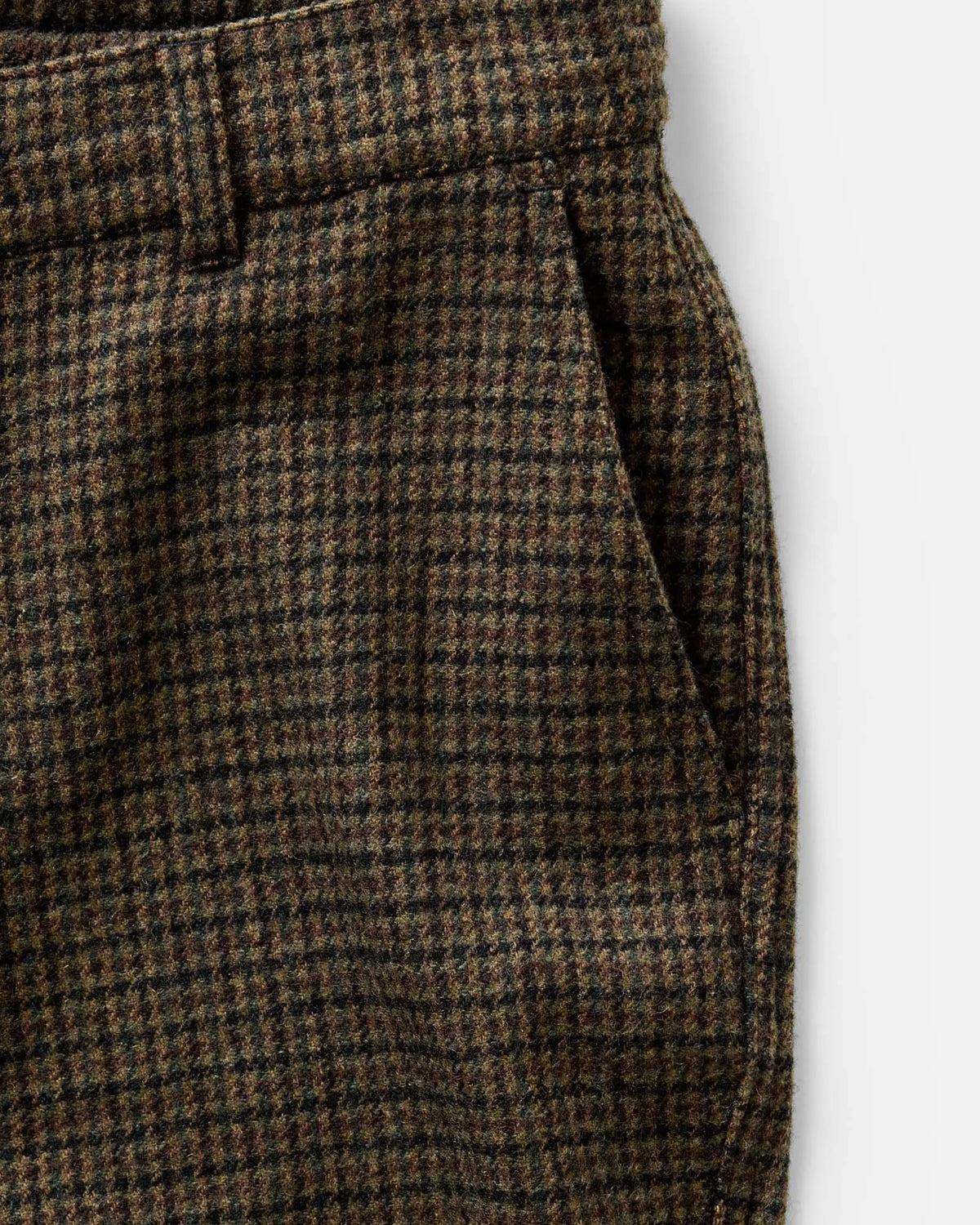 The Carmel Pant in Timber Guncheck Italian Wool