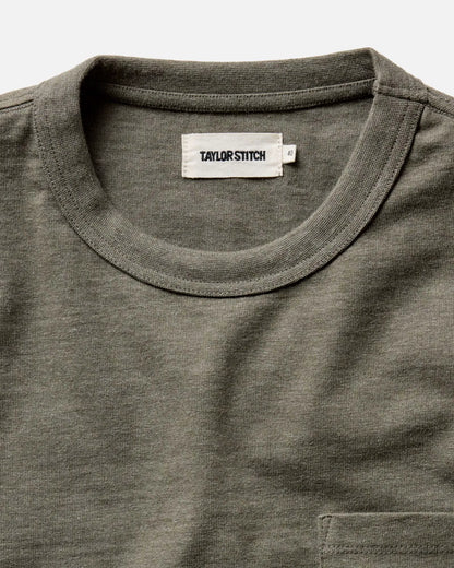 The Long Sleeve Shop Tee in Army Twist