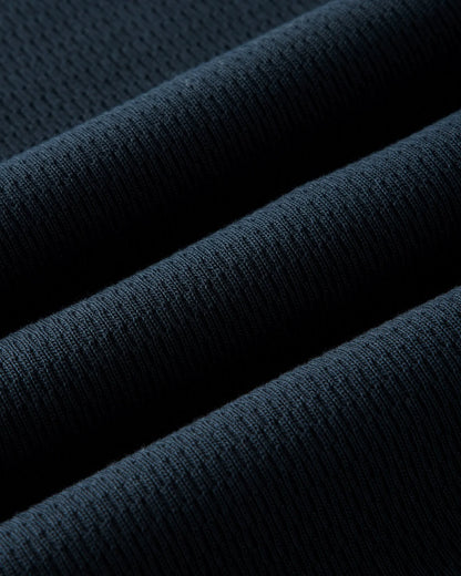 The Organic Cotton Crew in Dark Navy Waffle