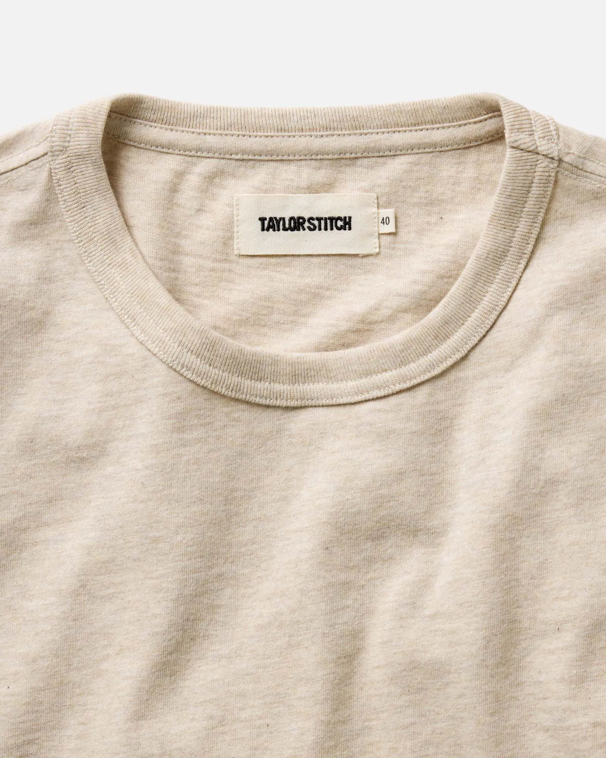 The Organic Cotton Long Sleeve Tee in Heather Oat