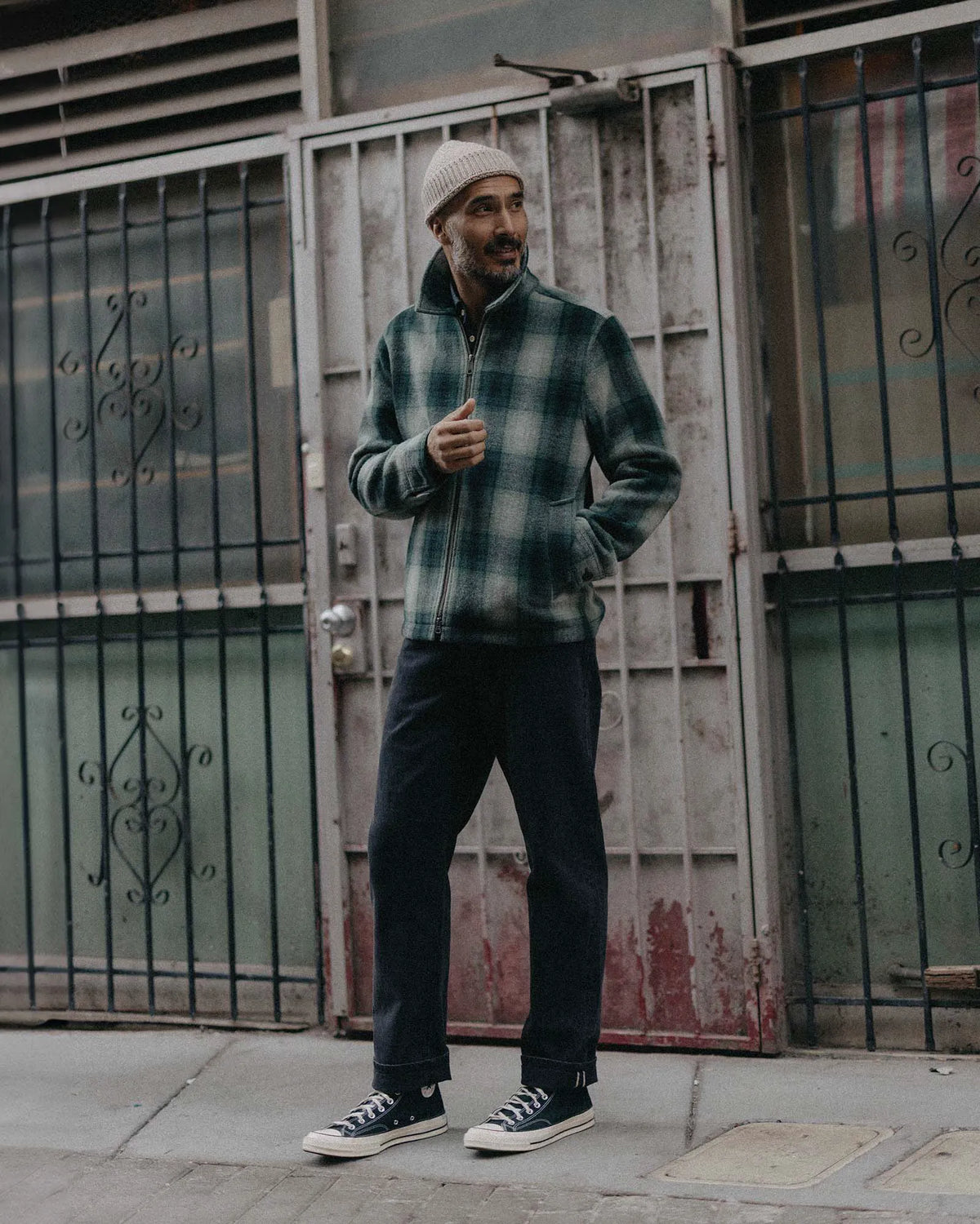 The Waterfront Jacket in Evergreen Plaid Wool