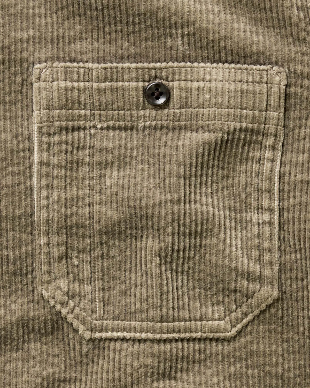 The Utility Shirt in Fatigue Olive Corduroy