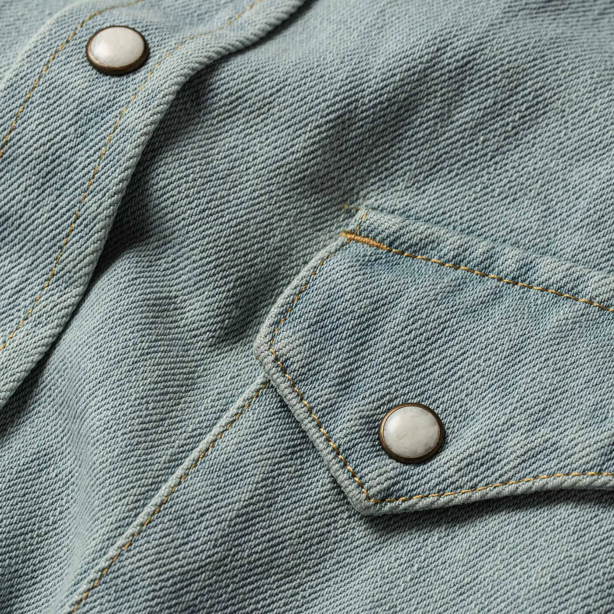 The Western Shirt in Washed Denim