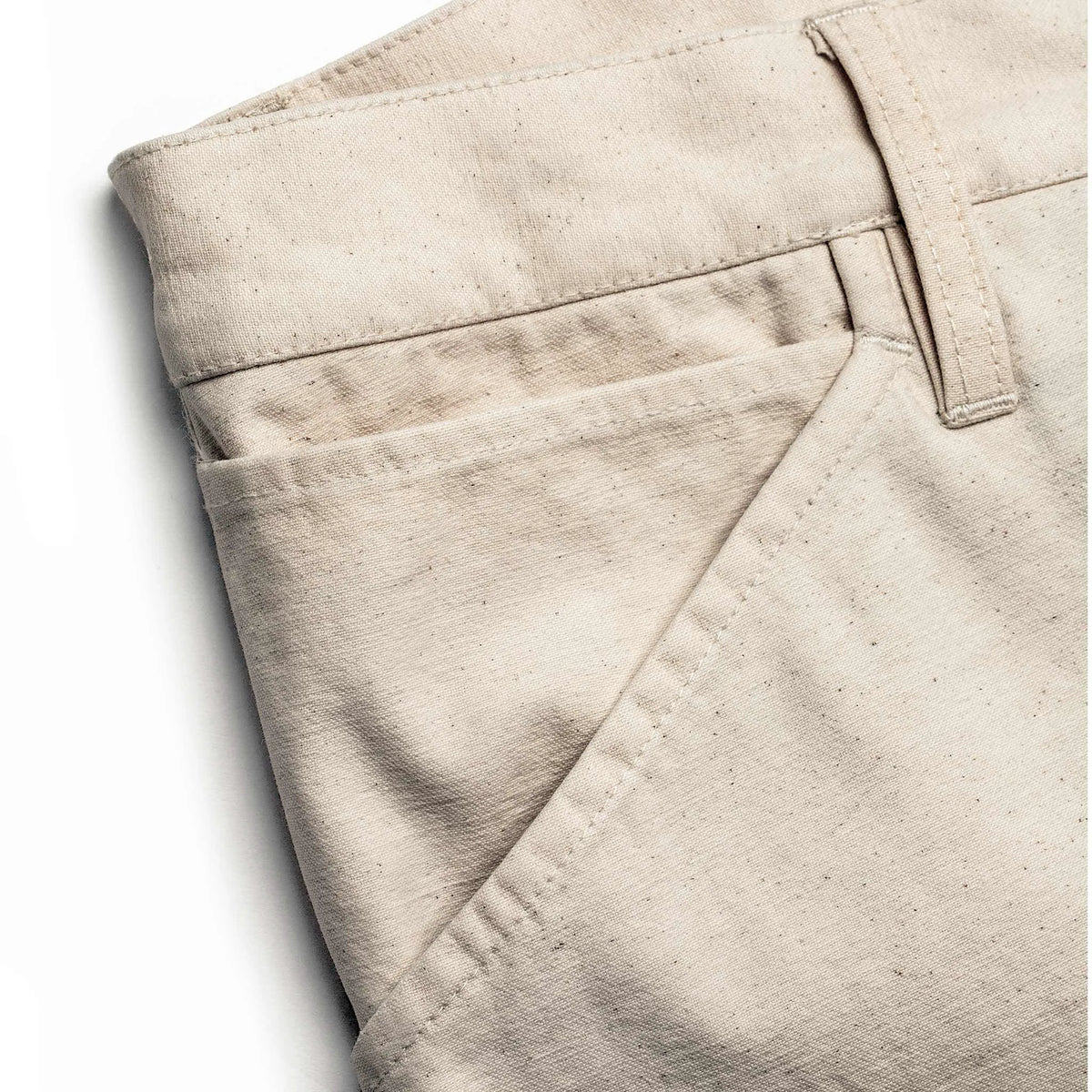 The Camp Pant in Natural Reverse Sateen