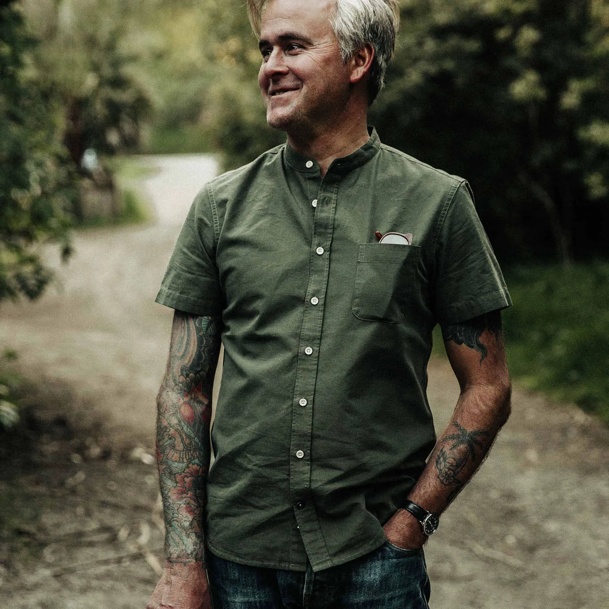 The Short Sleeve Bandit in Olive
