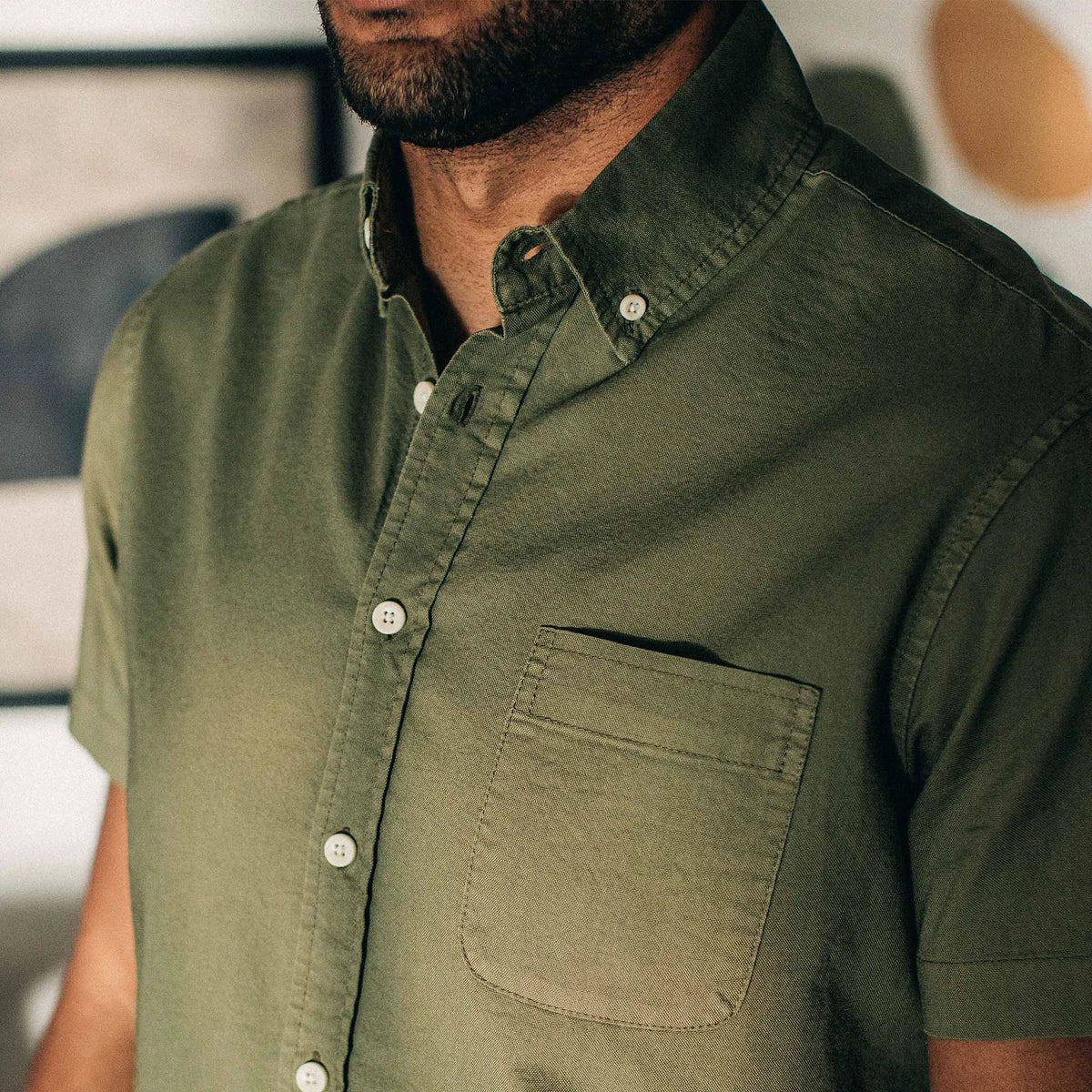 The Short Sleeve Jack in Cactus Oxford