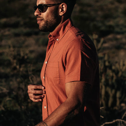 The Short Sleeve Jack in Terracotta Oxford