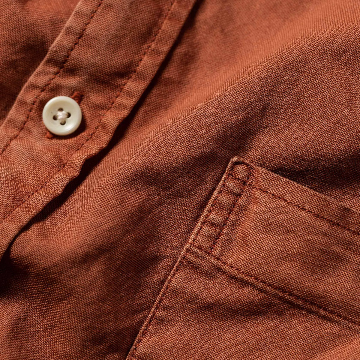 The Short Sleeve Jack in Terracotta Oxford