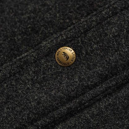 The Bomber Jacket in Charcoal Wool