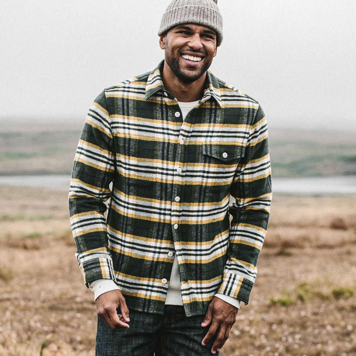 The Crater Shirt in Green Plaid