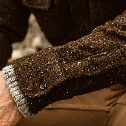 The Leeward Shirt in Chocolate Donegal