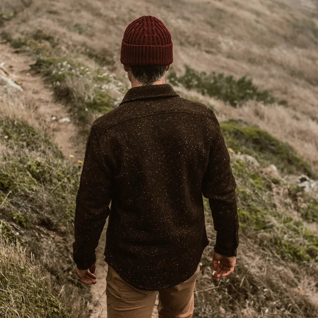 The Leeward Shirt in Chocolate Donegal