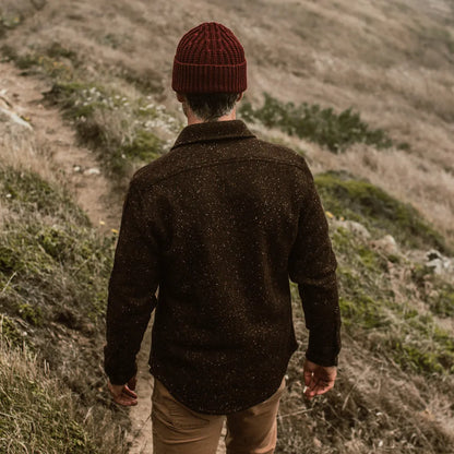 The Leeward Shirt in Chocolate Donegal