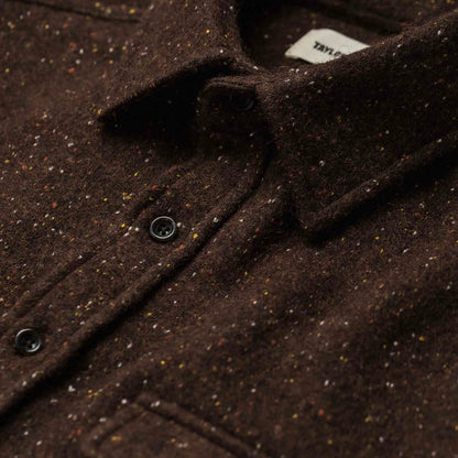 The Leeward Shirt in Chocolate Donegal