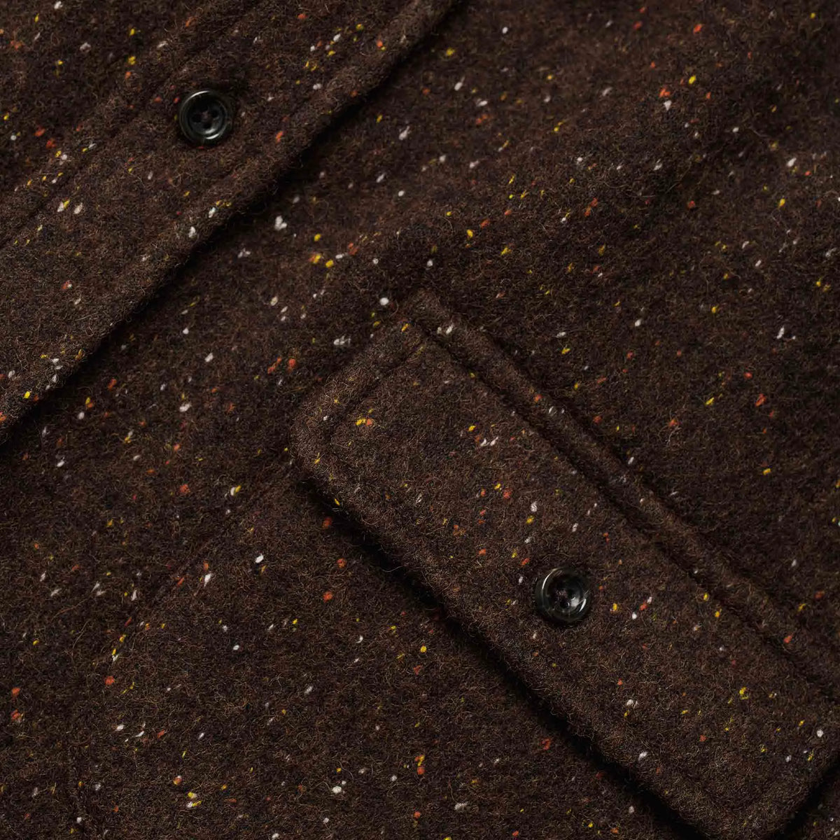 The Leeward Shirt in Chocolate Donegal