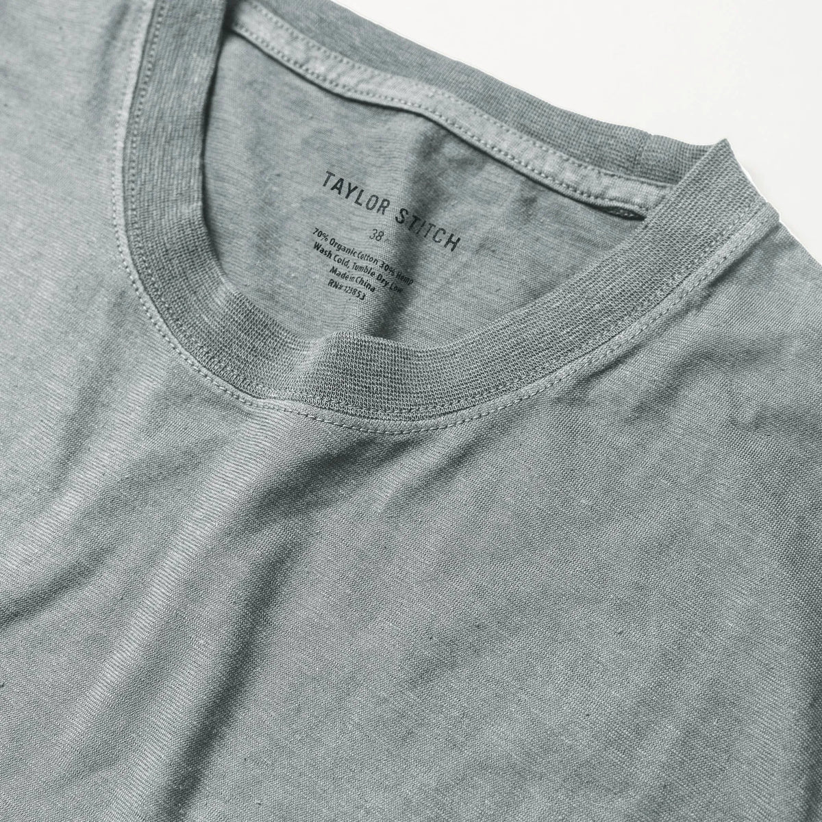 The Cotton Hemp Tee in Bay Mist