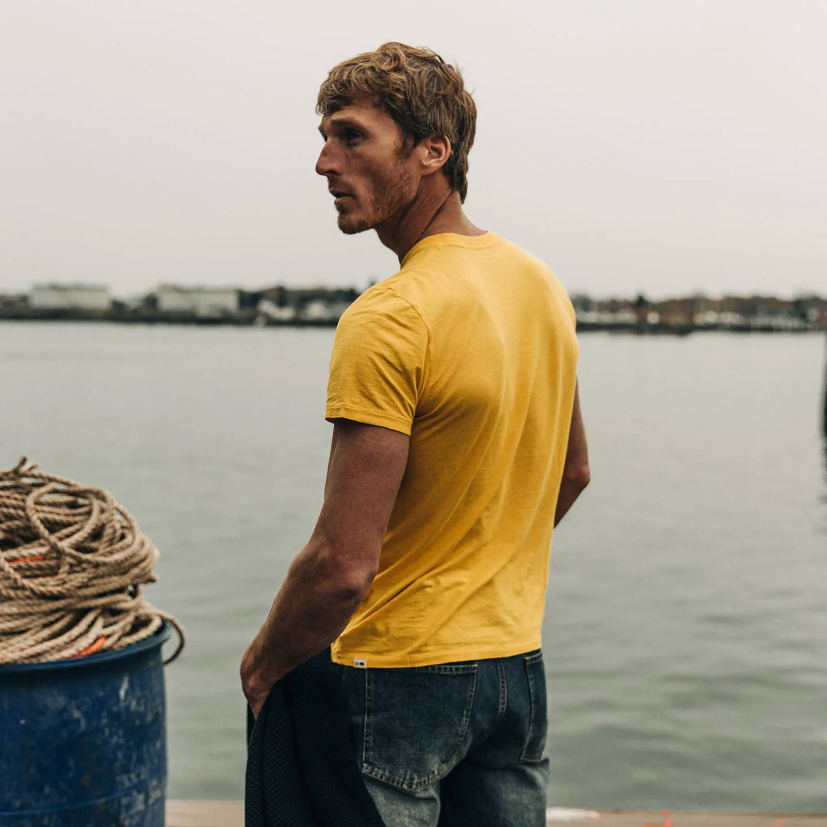 The Cotton Hemp Tee in Gold