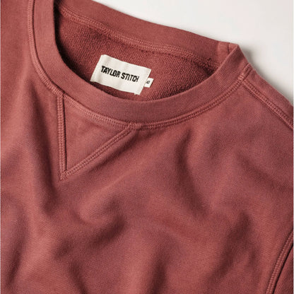 The Crewneck in Brick Red Terry