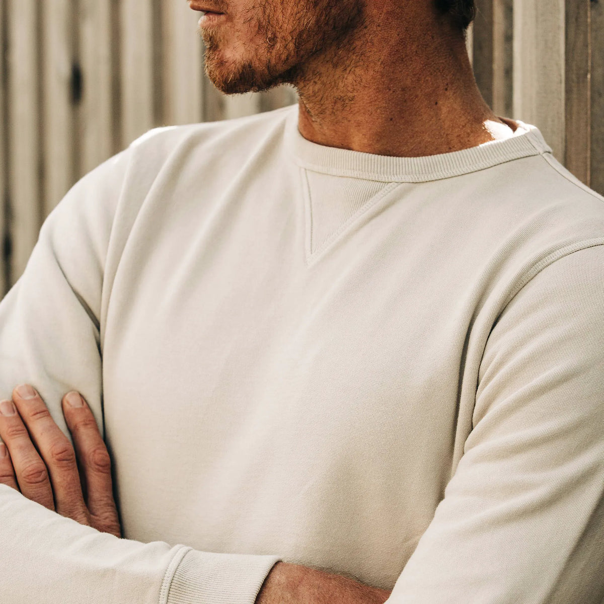 The Crewneck in Aluminum Terry