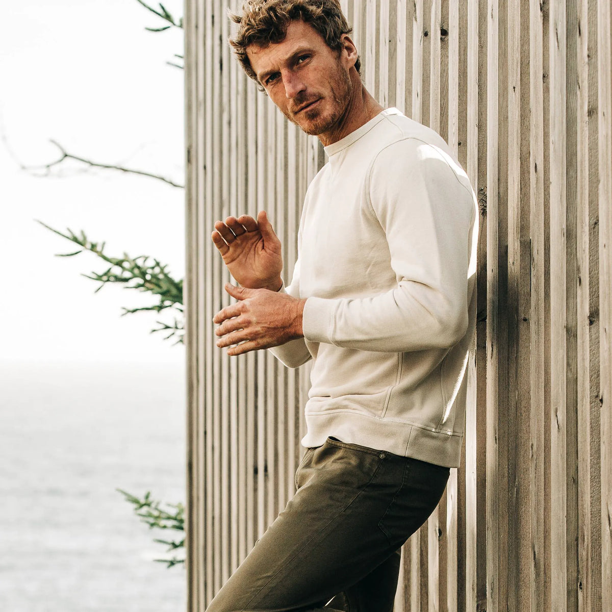 The Crewneck in Aluminum Terry