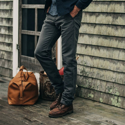 The Morse Pant in Charcoal Slub Linen