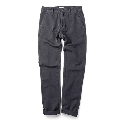 The Morse Pant in Charcoal Slub Linen